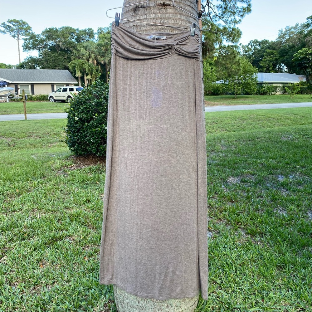 Gravel Tan Maxi Skirt